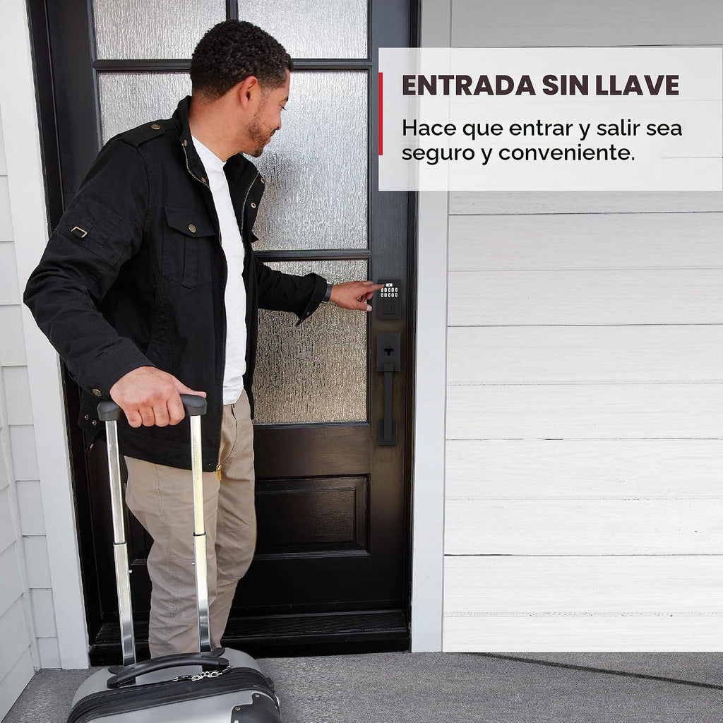 Kwikset SmartCode 260 - Cerradura de puerta con teclado electrónico sin llave con entrada automática, códigos de usuario personalizados, seguridad avanzada en negro mate contemporáneo