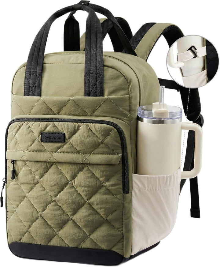 LOVEVOOK Mochila acolchada para mujer, mochila acolchada de viaje.,...