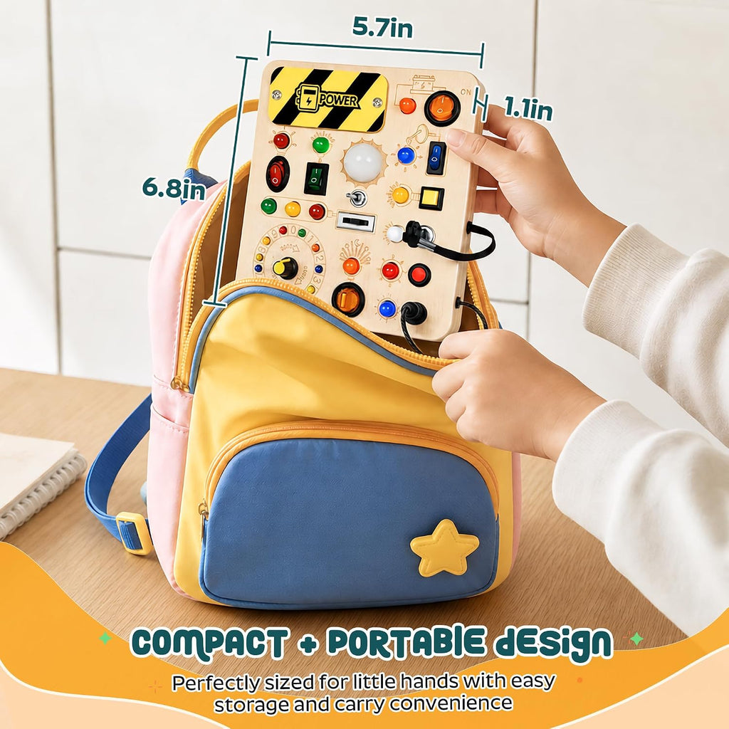 Tablero ocupado para niños pequeños, juguetes Montessori con interruptores
