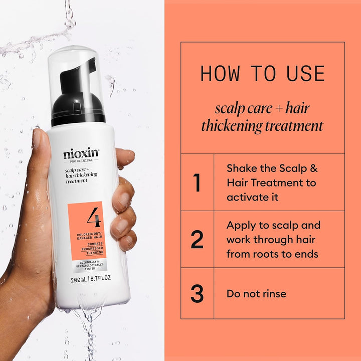 Nioxin System 4 Scalp Care + Hair Thickening Leave-In Treatment for...