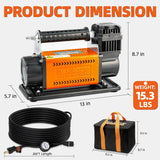 ALL-TOP kit con compresor de aire portátil de 12 V de alto rendimie...