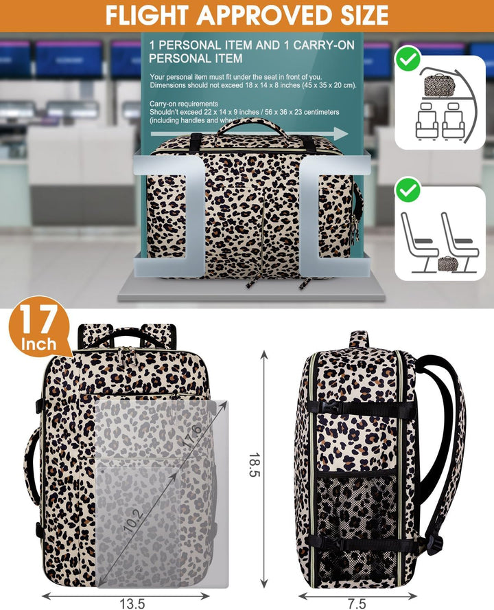 Capolo Mochila de viaje para mujeres y hombres, mochila impermeable...