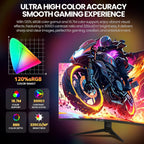 CRUA Monitor curvo QHD 260Hz de 27 pulgadas para juegos, 1800R VA,...