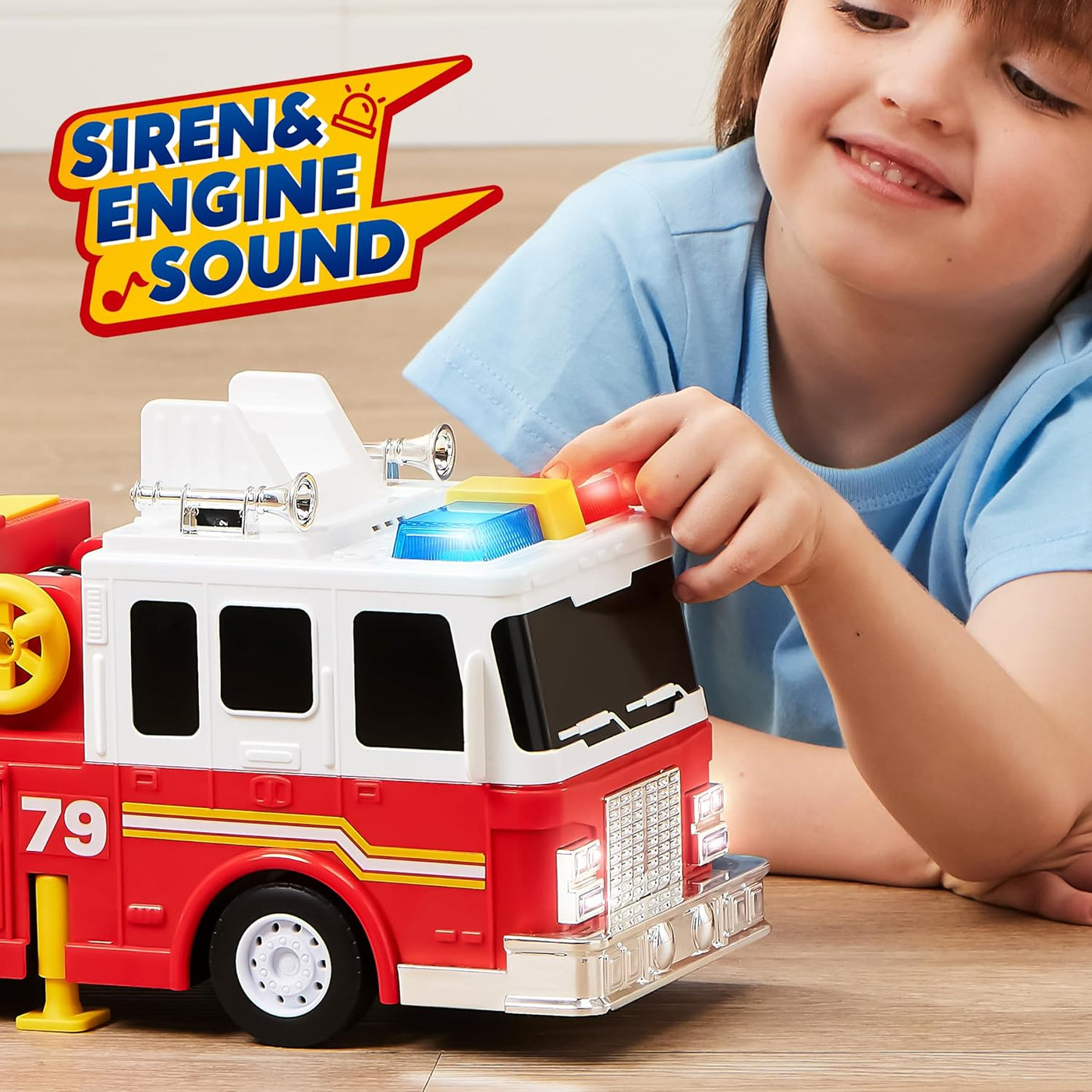 JOYIN Camión de bomberos extra grande para niños con