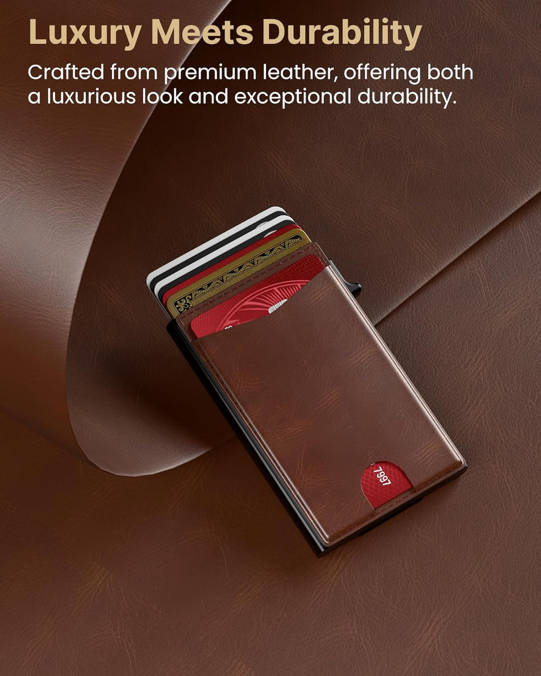 typecase Cartera desplegable con tapa para hombre con tarjetero, Ma...