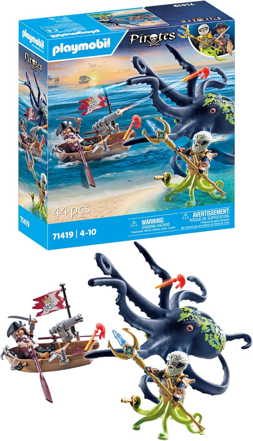 Playmobil Piratas: Batalla con el pulpo gigante
