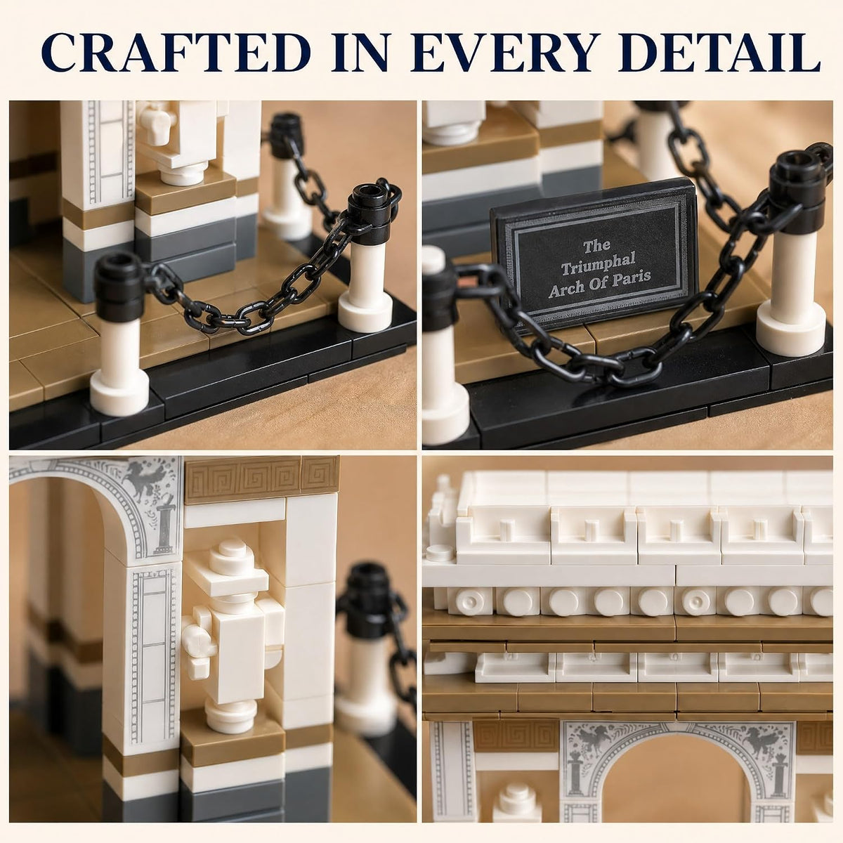 Set de Bloques de Construcción VDM Arco de Triunfo 516PCS