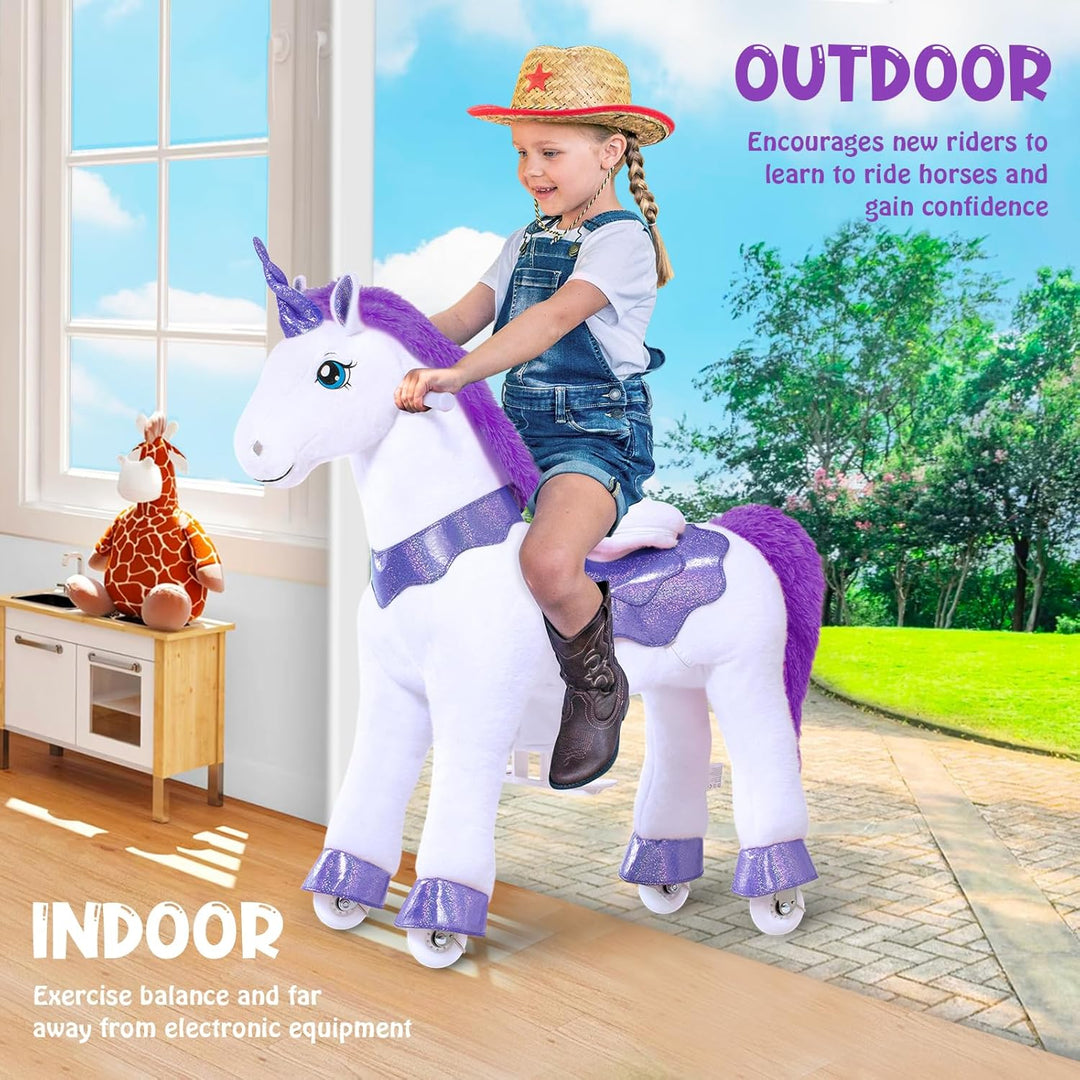 PonyCycle Unicorn para montar con freno, juguete interactivo modelo...