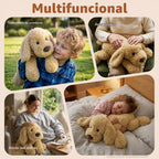Animales de peluche con peso de perro de 24 pulgadas | 4.5 libras para niños y adultos, funda lavable a máquina, animal de peluche apto para microondas sin perfume, peluches con peso calentables y