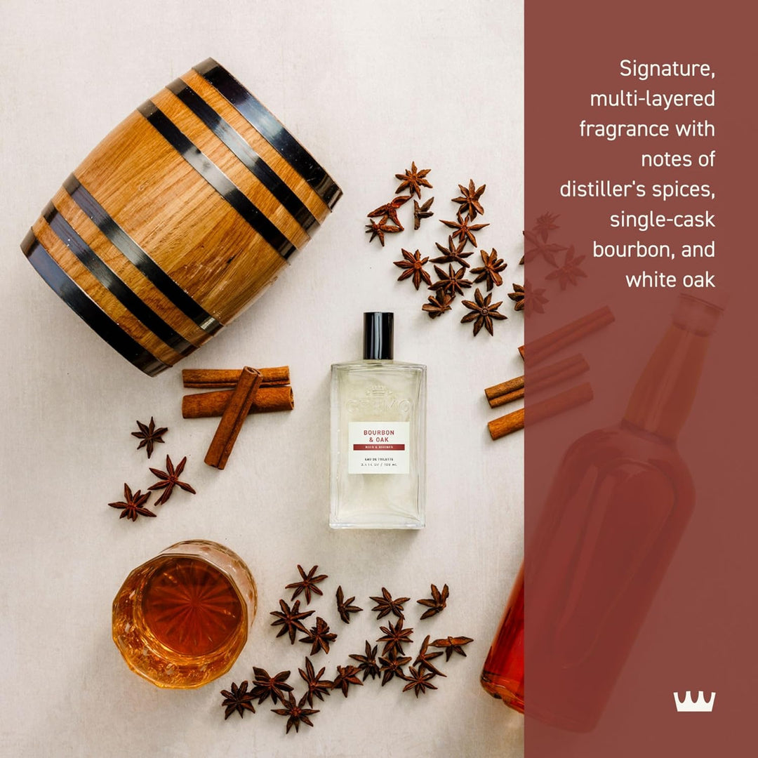 Cremo Cologne For Men Bourbon &amp; Oak - Spray de colonia para hom...