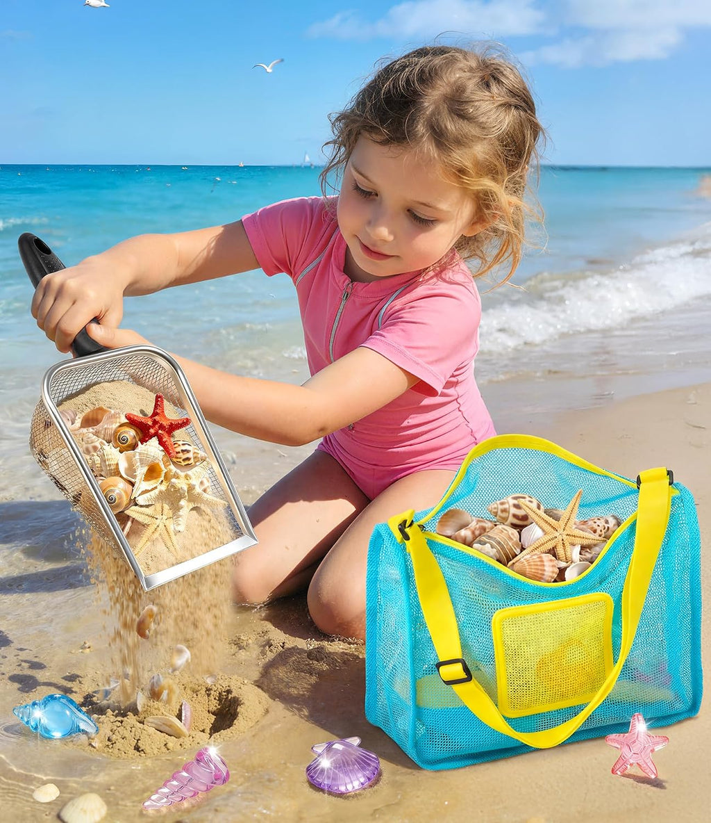 Juguetes de playa para niños, juego de 24 cubos de arena de metal plegables