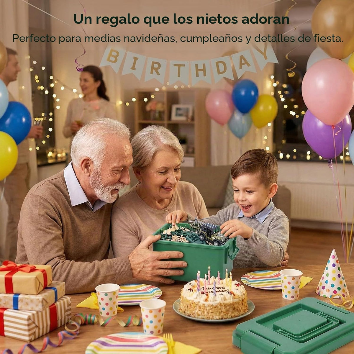 3 otters 115PCS Ejército de Juguete, Soldados en 4 Colores, en Caja de Almacenamiento