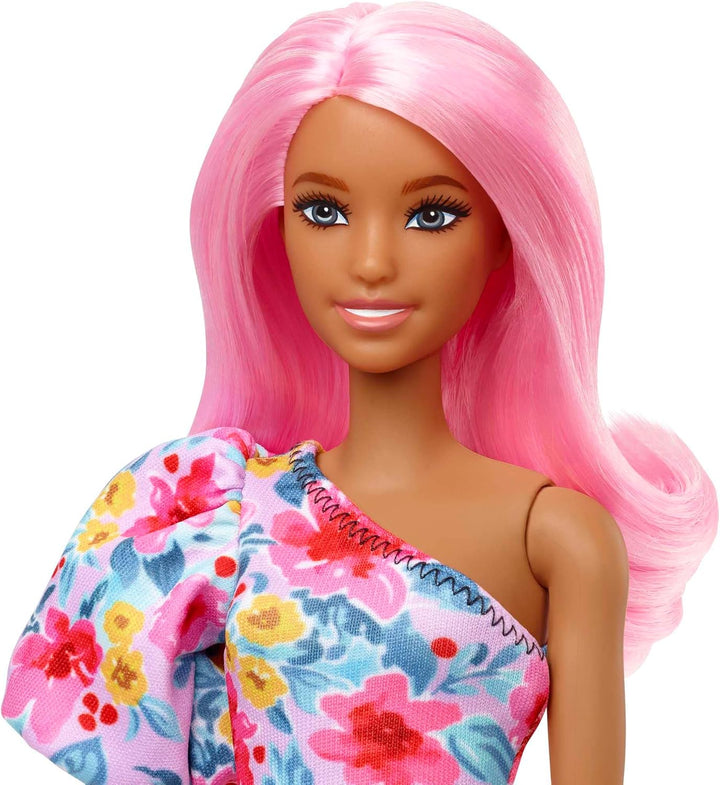 Barbie Fashionistas Doll #189 con pelo rosa y pierna protésica con...