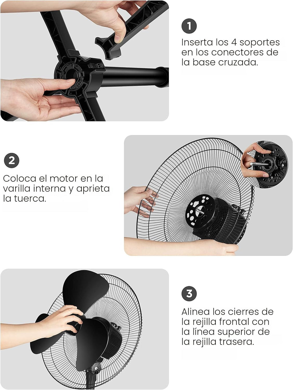 PELONIS Ventilador de pedestal oscilante ajustable de 16" para...