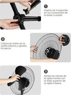 PELONIS Ventilador de pedestal oscilante ajustable de 16" para...