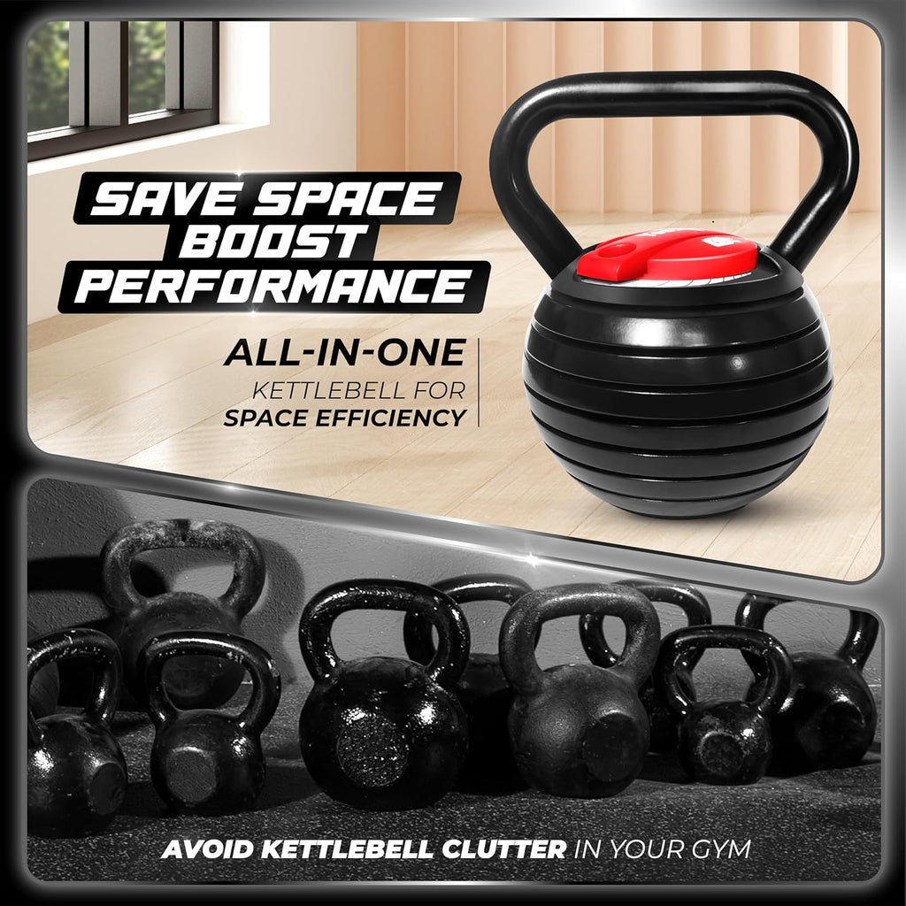 Yes4All Juego de Kettlebells Ajustable, Kettlebell para Entrenamiento de Fuerza