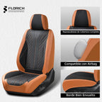 Juego completo de fundas de asiento de coche de cuero, fundas automotrices impermeables, protectores de asiento de coche para 5 asientos, almohadillas de asiento delanteras y traseras de
