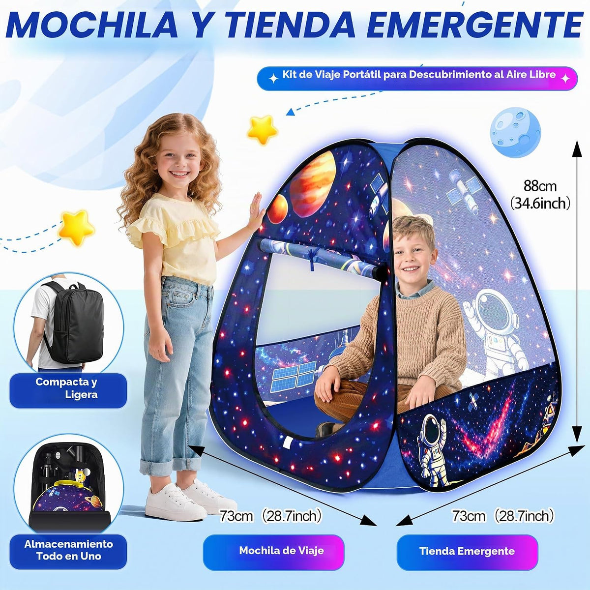 Kit de telescopio portátil de 3.150 in para adultos y niños con