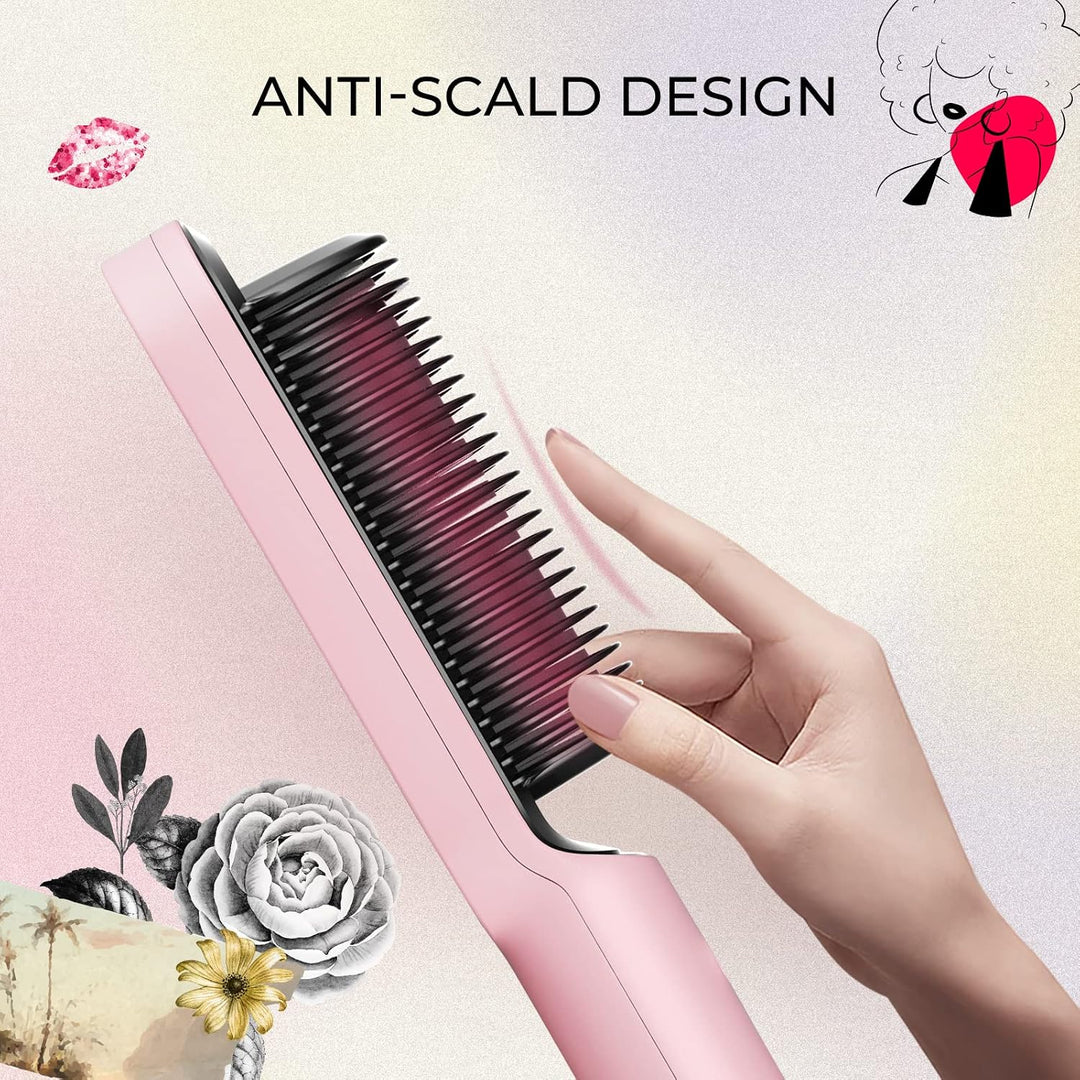 TYMO Spray protector de calor para el cabello + cepillo alisador de...
