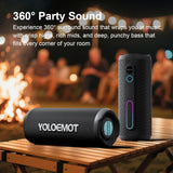 YOLOEMO - Altavoz Bluetooth portátil de 40 W, graves profundos mejo...