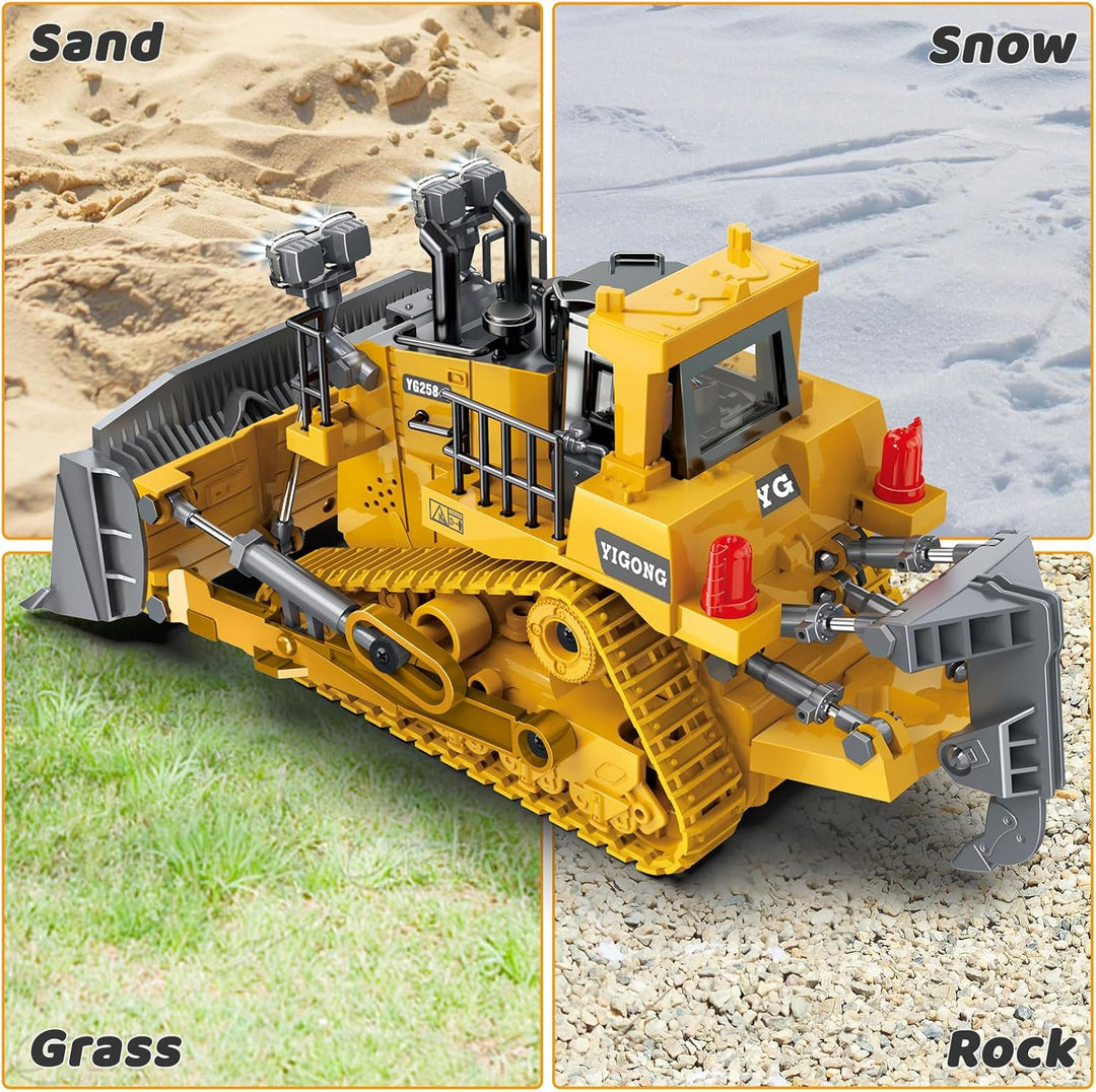 Samtop Juguetes Rc Bulldozer - Vehículos de construcción de control...