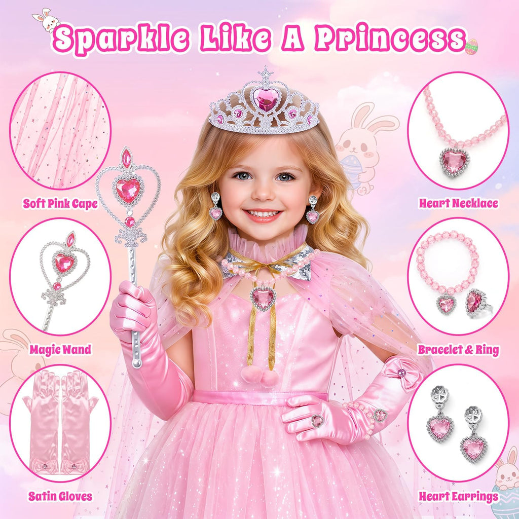 Hohosunlar Juego de fiesta de té para niñas pequeñas 3-5, 6-8, juguetes de