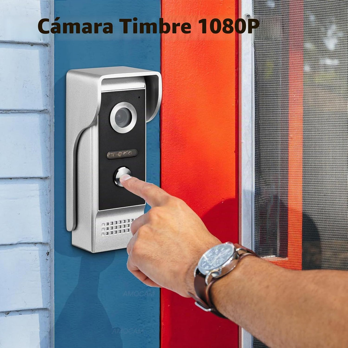 Sistema de intercomunicación de timbre de video con cable 1080P con