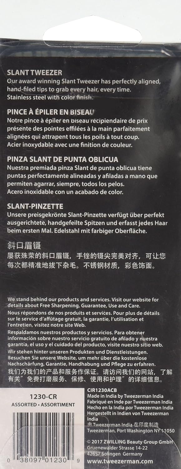 Tweezerman Pinzas inclinadas (colores surtidos)