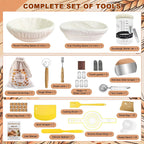 Kit de inicio de masa madre con cesta Tarro de inicio de masa madre