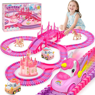 Aetyni - Pista de coches de unicornio para niñas de 4 a 6 años: 232...