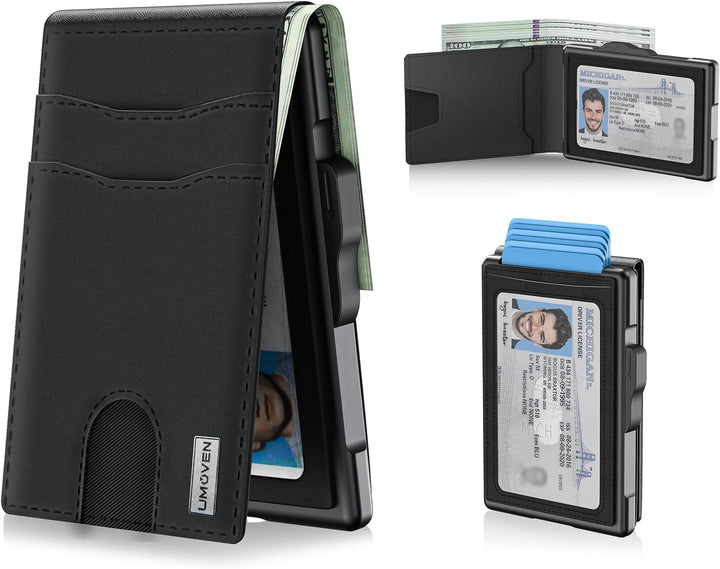 umoven Cartera para hombre \u2013 Funda desplegable, ranura para ef...