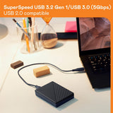 WD 6TB My Passport, Disco duro externo portátil, negro, software de...
