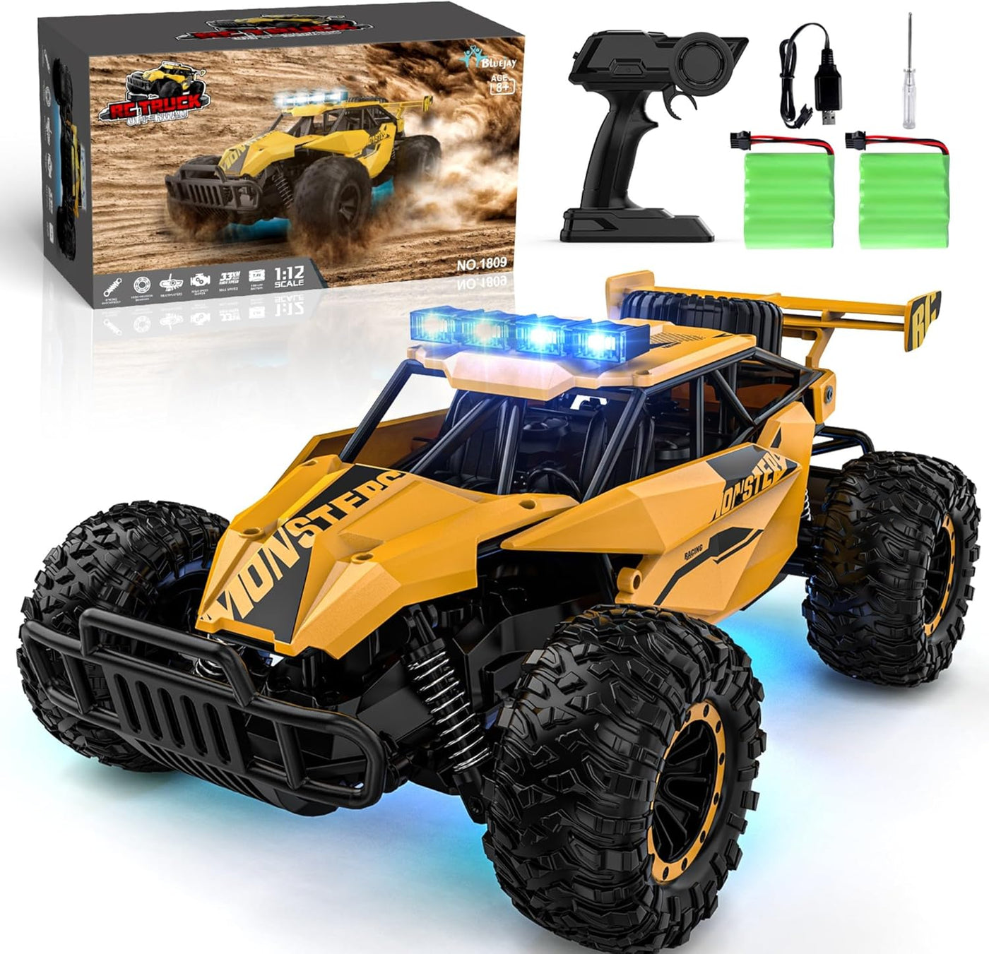 BLUEJAY Auto a control remoto para niños, autos a control remoto, 1...