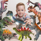Gzsbaby 8 juguetes de dinosaurio jumbo para niños pequeños de 3 a 5 a 7 años, recuerdos perfectos de fiesta de dinosaurios, regalos de cumpleaños