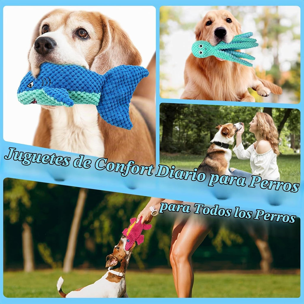 Dog Squeak Toys para Aggressive Chewers, Crinkle Puppy Chew Toys