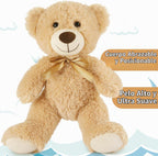 MorisMos Paquete de 6 osos de peluche a granel, osos de peluche pequeños de 14 pulgadas, bonitos osos de peluche para centro de mesa, baby shower, San Valentín, boda, cumpleaños, color marrón claro