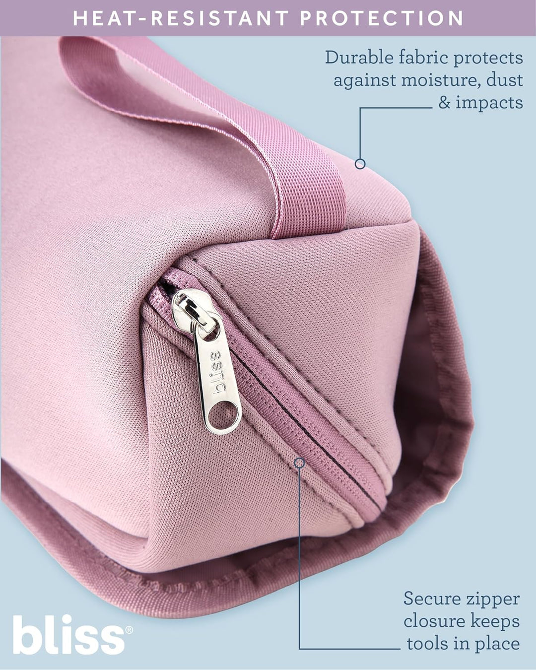 Bliss Bolsa de herramientas de calor de viaje para mujer, ligera, r...