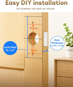 NGTeco Cerradura de puerta inteligente con manija de palanca, cerrojo de huella digital sin llave Wi-Fi, control de aplicación y teclado de pantalla táctil para puerta delantera