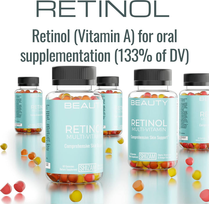 SHIZAM Gomitas de vitamina A de retinol, vitaminas gomosas para una...
