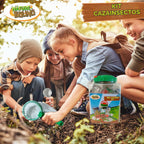 Nature Bound Kit de atrapa insectos – Juego de 20 piezas de exploración al aire libre para niños – educativo y divertido – captura y liberación segura de insectos con cubo, red, lupa y más – Gran regalo para jóvenes exploradores