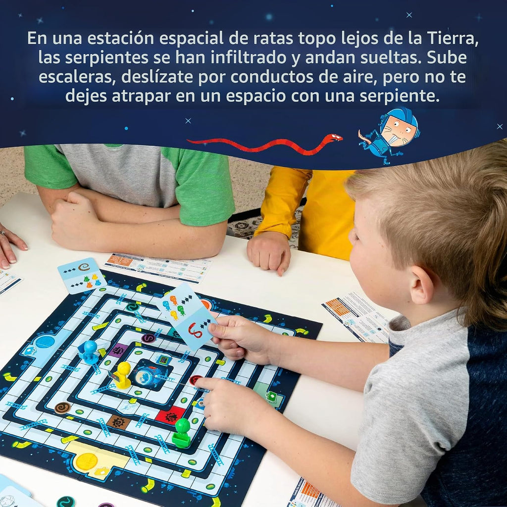 Peaceable Kingdom Space Escape – Juego de estrategia cooperativa de aventura espacial por el inventor de Pandemic – ¡Usa el trabajo en equipo para ganar! – Ideal para familias con niños de 7 años en