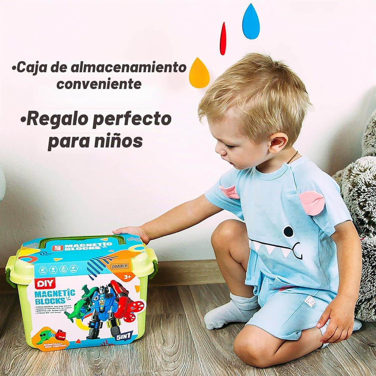 SOMMER Juego de vehículos magnéticos 5 en 1, mezcla y combina el kit de