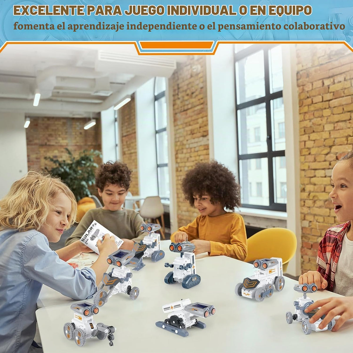 STEM - Kit de construcción de robot solar, 14 en 1, juguetes de construcción educativa para niños de 8 a 12 años, kits educativos de ciencia de dos modos personalizados, regalos de cumpleaños para niños y niñas de 8, 9, 10, 11, 12, 13 años