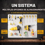 Kit organizador de tablero perforado, paquete de 4 paneles de metal de