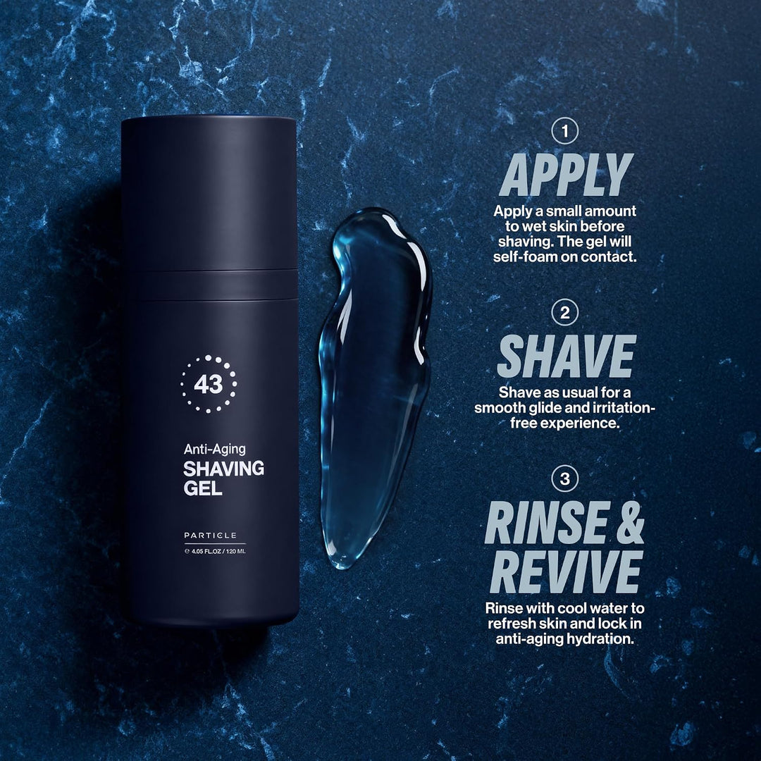 Particle Gel de afeitar antienvejecimiento para hombres, ayuda a re...