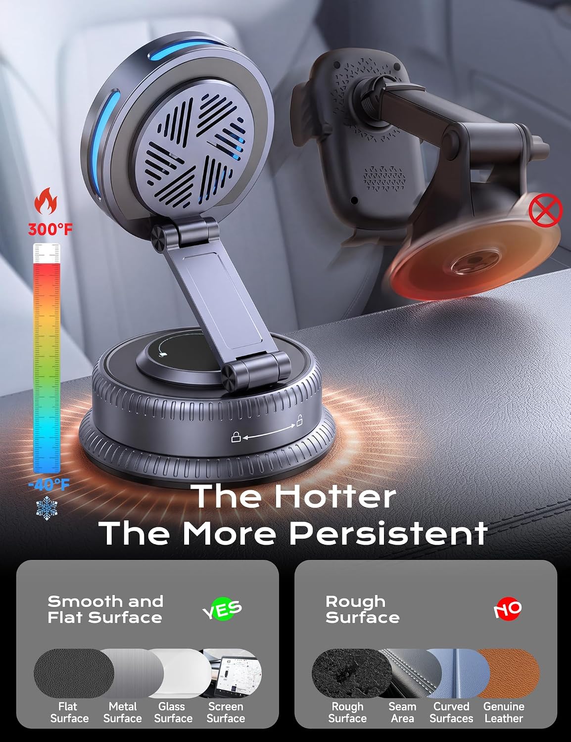 Qi2.2 25W MagSafe Cargador de montaje para coche, ventilador de