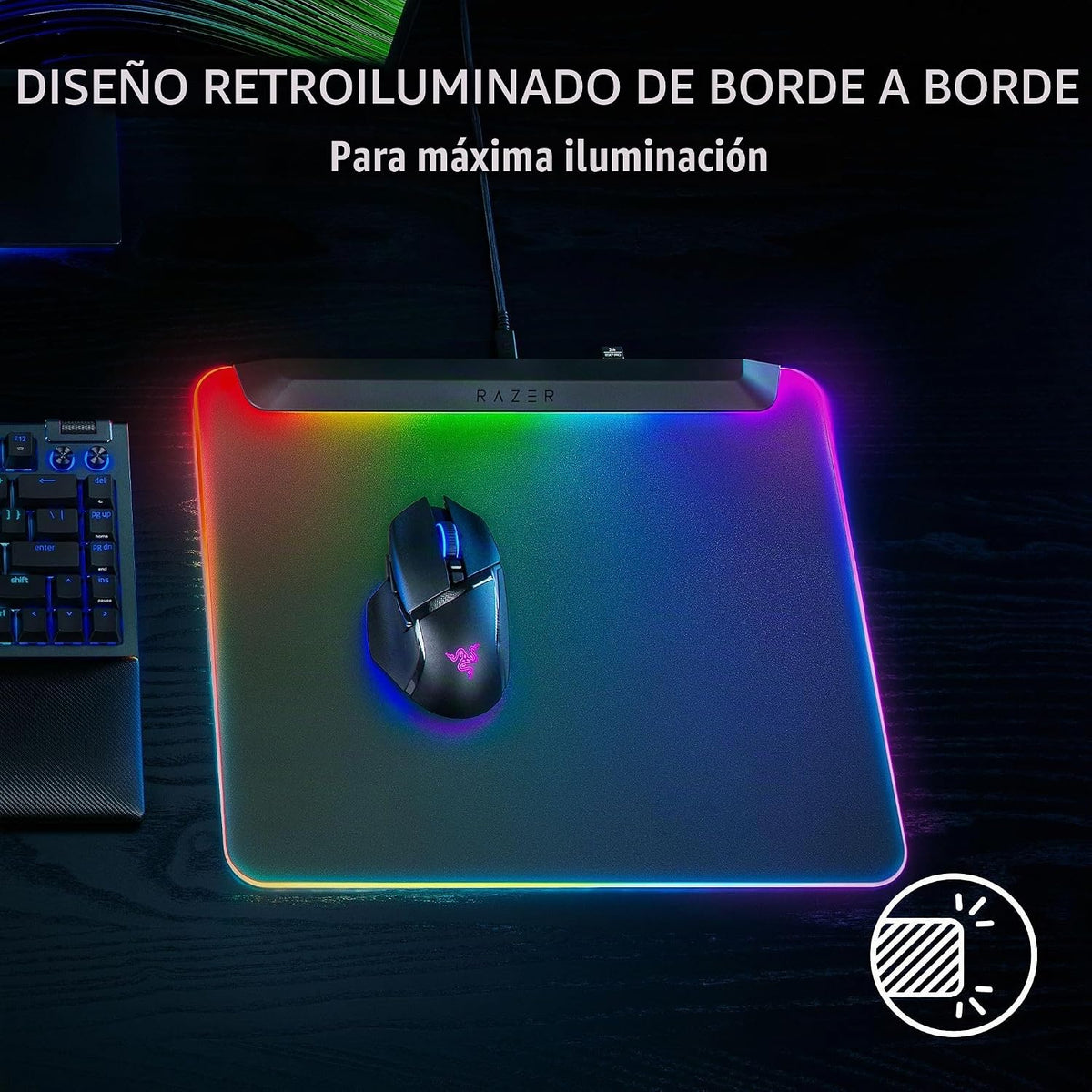 Razer Firefly V2 Pro - Alfombrilla para mouse RGB totalmente iluminada