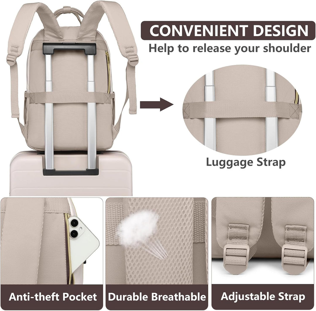 Mochila para laptop para mujer, bolsa de trabajo, mochila de viaje...