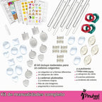 Pinwheel Crafts Kit de fabricación de joyas con dije para niñas de 8 a 12 años o más, kit de fabricación de collares y pulseras para niños, artesanía única para crear múltiples collares y pulseras