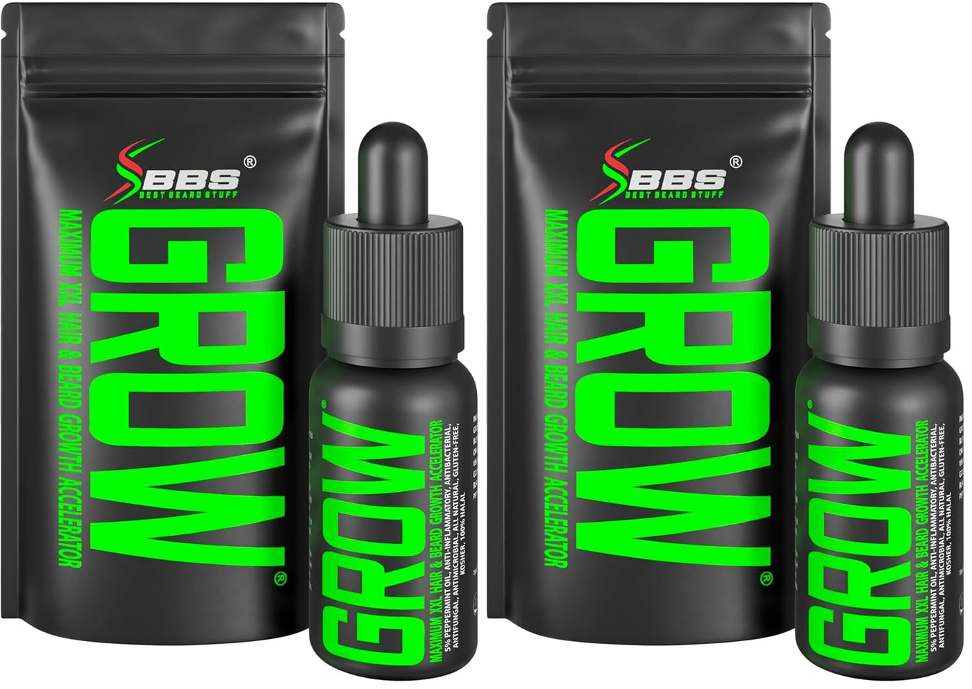 Suero para el crecimiento de la barba \u2013 GROW Maximum XXL Aceit...